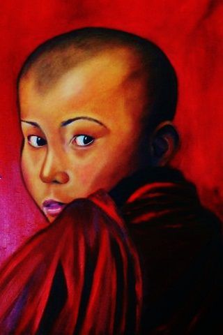 homme tibetain - Peinture - eliana