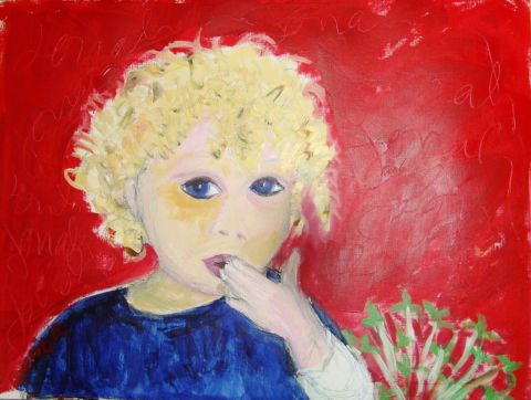 ''Jonah and the beans sprouts.'' - Peinture - MARIE INDIGO