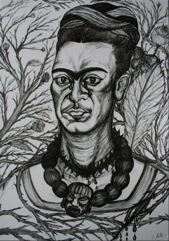 Frida Kahlo, la chair ouverte - Peinture - Cindy MILLET