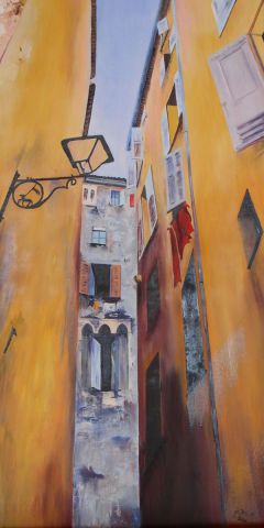 Grasse rue de la lanterne - Peinture - GHISLAINE DRIUTTI