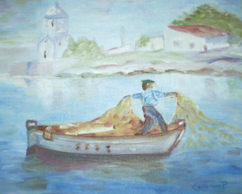 L'artiste kiki - pêcheur Grec