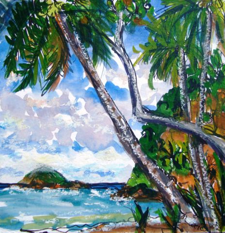 Batibu beach - Peinture - MARIE INDIGO