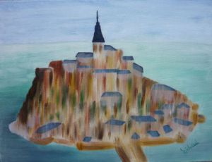 Voir cette oeuvre de Liliane Bichard: Mont St Michel 1