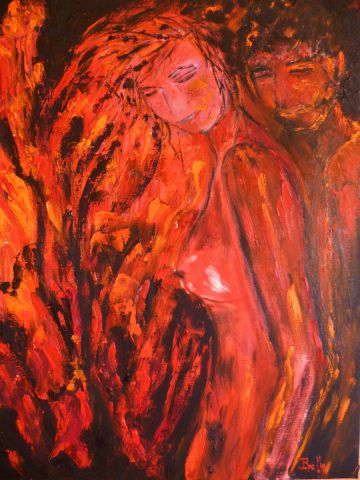 rouge passion - Peinture - Corinne BELLE