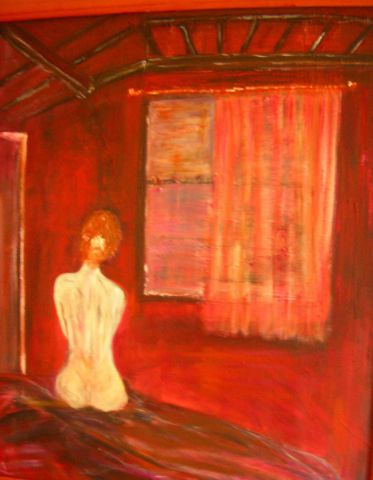 chambre orange - Peinture - Corinne BELLE