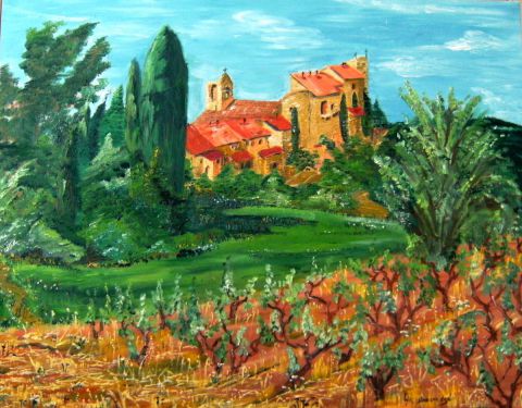 Le village du Castelet  - Peinture - Damane