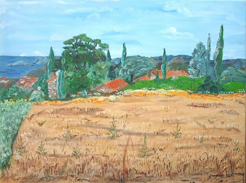 Le domaine du chateau de la Rouviere - Peinture - Damane