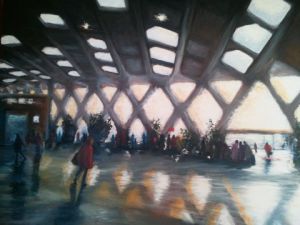 Peinture de Christibess: L'Aéroport de Marrakech 1