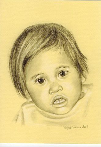 L'artiste Virginie Wibaux - Exemple de portrait au crayon