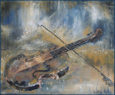 Le violon - Peinture - valerie CROCHARD