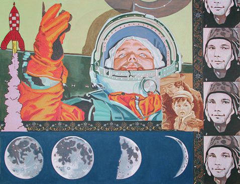 Les mythes 1 : Gagarine - Peinture - Gilberto