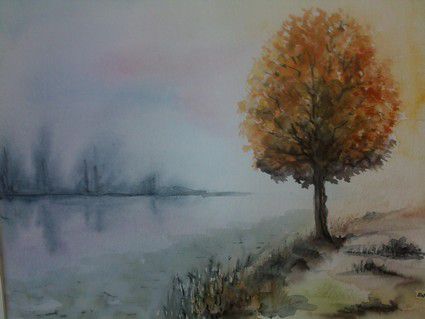 L'automne en solitaire - Peinture - Ewa REY
