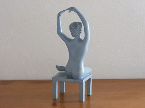 Nu à la Table Basse - Sculpture - Xavier Jarry-Lacombe