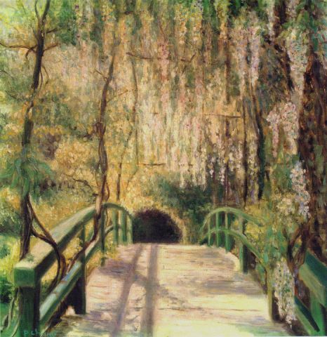 Le pont de Giverny - Peinture - chanu