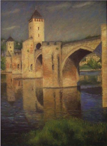 Le pont Valentré - Peinture - chanu