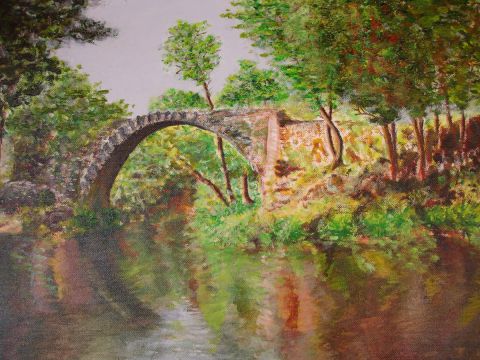 Pont Genois - Peinture - evelyne massa