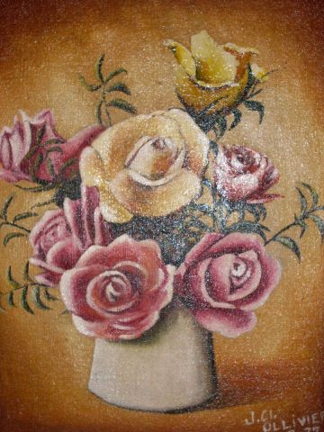 L'artiste Albert Nic du Rocher -  Fleurs en pot