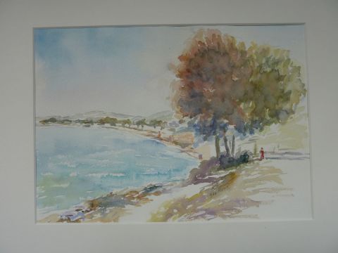 La plage à Ensues le Redonne - Peinture - Ida-Maria