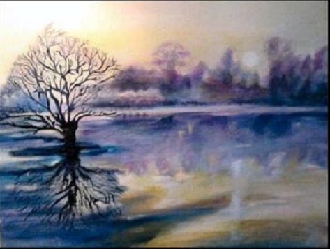 soleil d'hiver - Peinture - marco