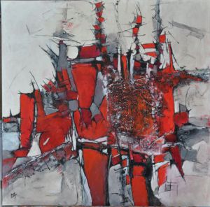 Voir cette oeuvre de Monique Attard: Rouge framboise