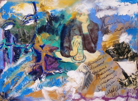 ''Etre dans les nuages '' - Peinture - MARIE INDIGO