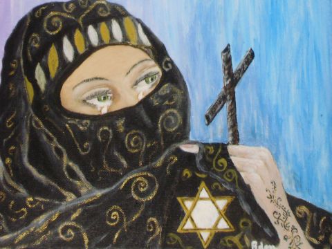 musulmane la paix - Peinture - bdan