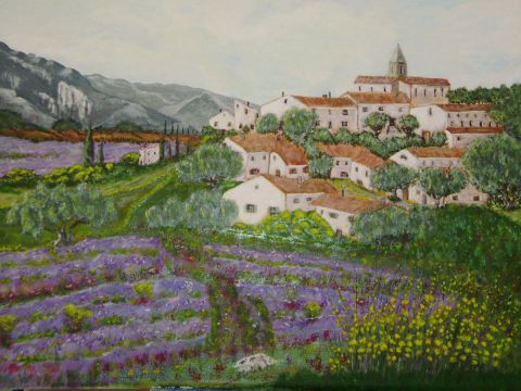 village de provence  - Peinture - bdan