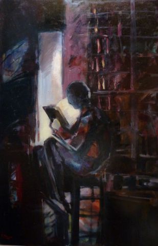 Le lecteur - Peinture - Remi BRAYE