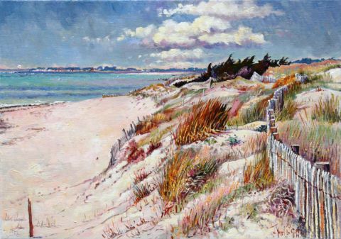 L'artiste Henri Le Goff - Ile de Noirmoutier, dunes des Eloux