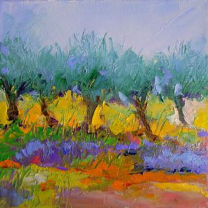 Voir le détail de cette oeuvre: champs d'oliviers en Provence