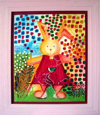 mon lapin - Peinture - Virginie Droz-Rouden
