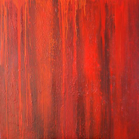 L'artiste Moona - ABSTRACTION ROUGE