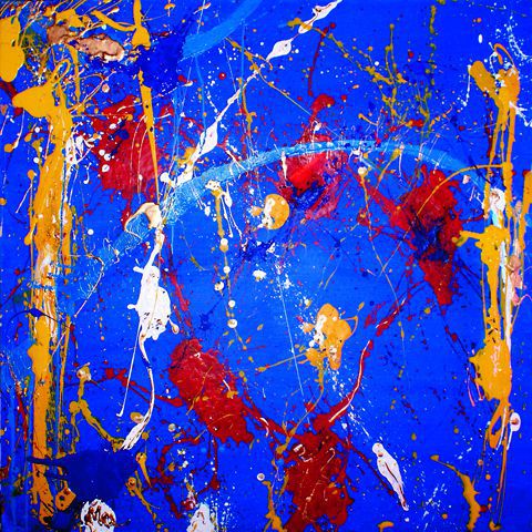 L'artiste Moona -  ABSTRACTION BLEUE