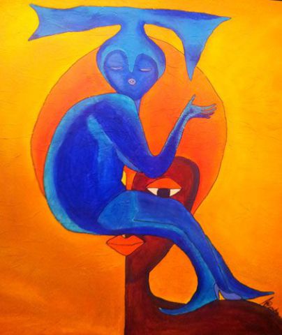 Sirenita del Caribe - Peinture - Aconcha