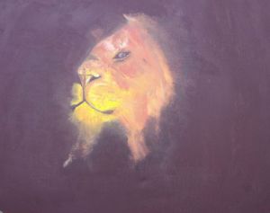 Peinture de philippe lacam: Regard dans la nuit