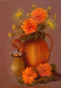 Voir cette oeuvre de BETTY-M peintre: Bouquet de dahlias