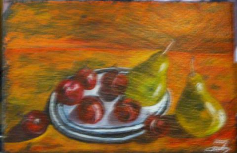 prune et poire - Peinture - Lyne Soba
