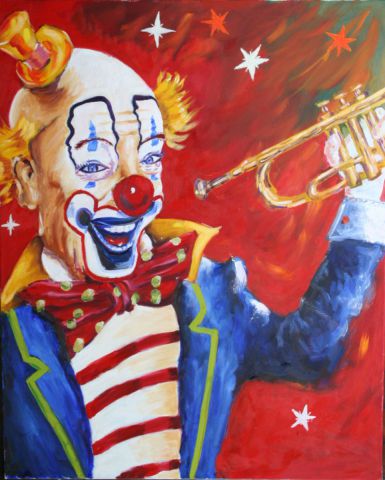 le clown rieur - Peinture - JP  NADO