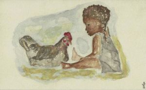 Voir le détail de cette oeuvre: La poule et l'enfant