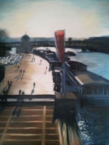 Voir le détail de cette oeuvre: Soleil d'hiver sur un quai de la Seine
