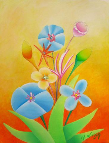 L'artiste aden wilson - Bouquet of Flowers & Bouquet de Fleurs