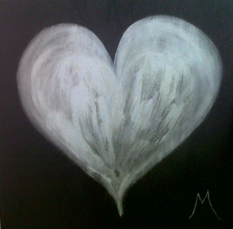 Grand cœur  - Peinture - Marie Lage