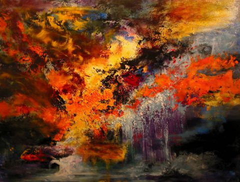 L'artiste jean pierre MALLET - Paysage flamboyant 13