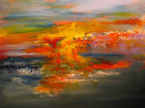 L'artiste jean pierre MALLET - Paysage flamboyant 14
