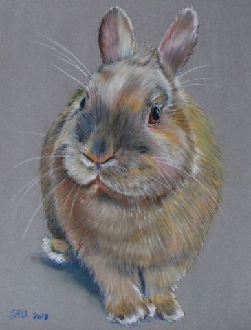 Canel le lapin - Peinture - Valerie  Jouffroy Ricotta