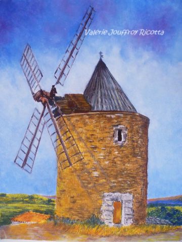 Le vieux moulin - Peinture - Valerie  Jouffroy Ricotta