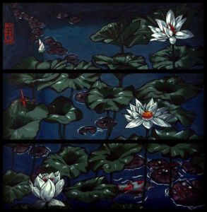 Voir cette oeuvre de Anna Karen: Lotus and Dragonflies