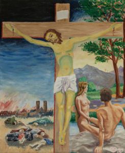 Peinture de Daniel Blondeau: Tristes Pressentiments du Christ