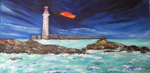 Le phare des Barges   (Sables d'Olonne) - Peinture - Catherine Dutailly