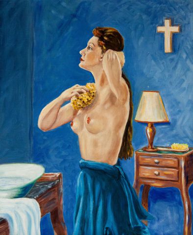 Femme à sa Toilette - Peinture - Daniel Blondeau
